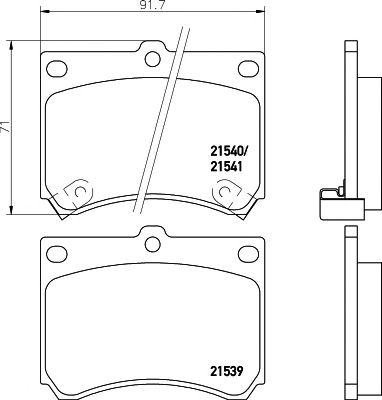 HELLA PAGID 8db355006481 -  Комплект тормозных колодок, дисковый тормоз